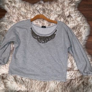 Grey crop top